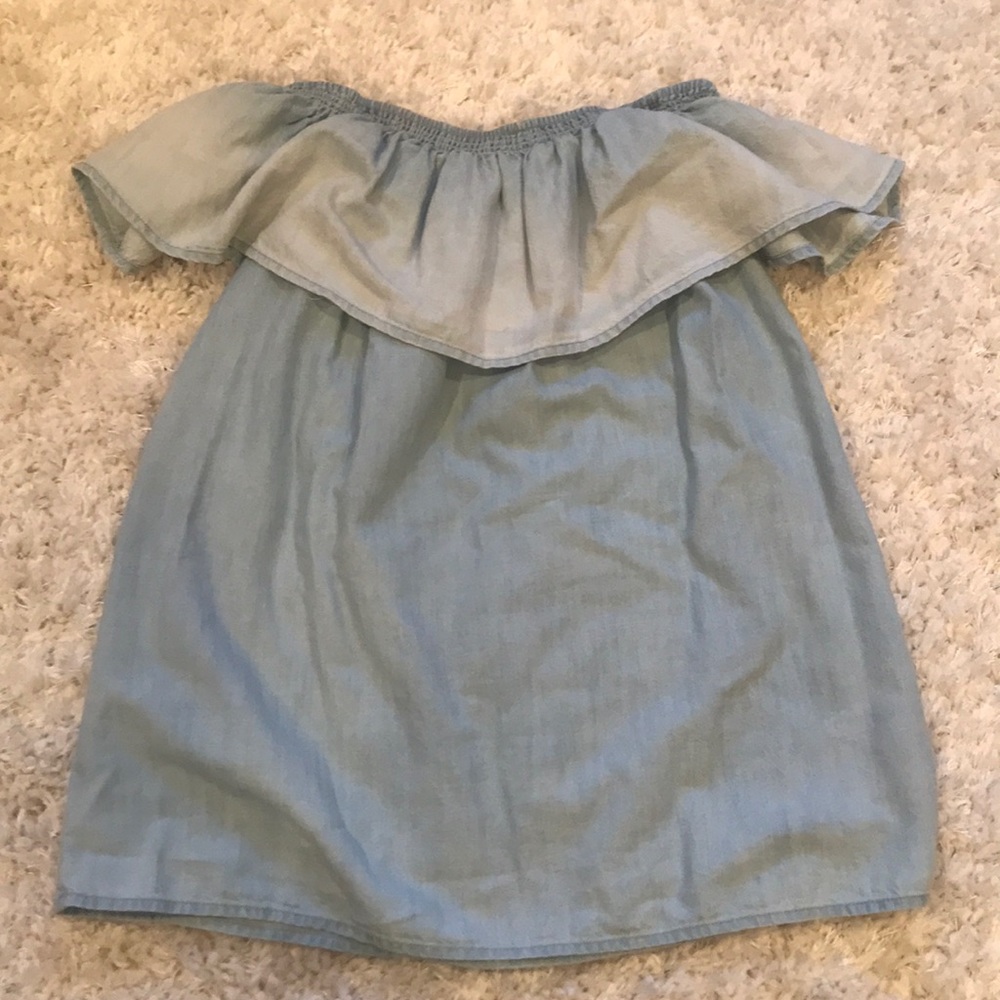 Off the shoulder denim Joie top